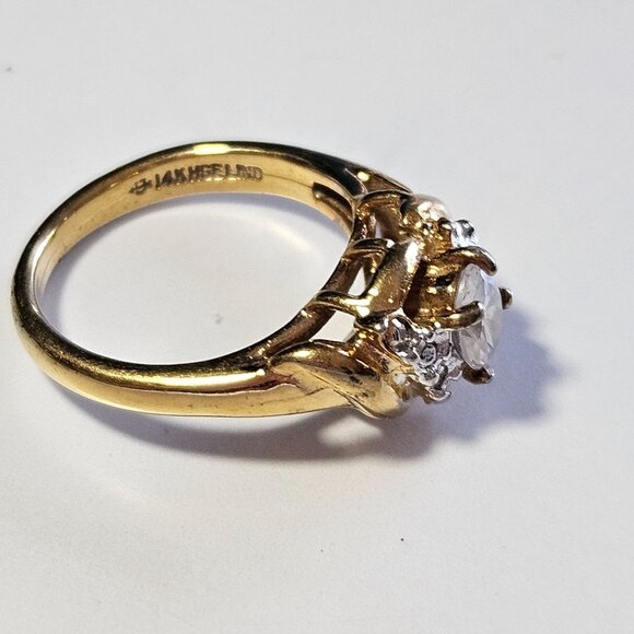 *Sale* Uncas 14k HGE rhinestone ring - Picture 12 of 13